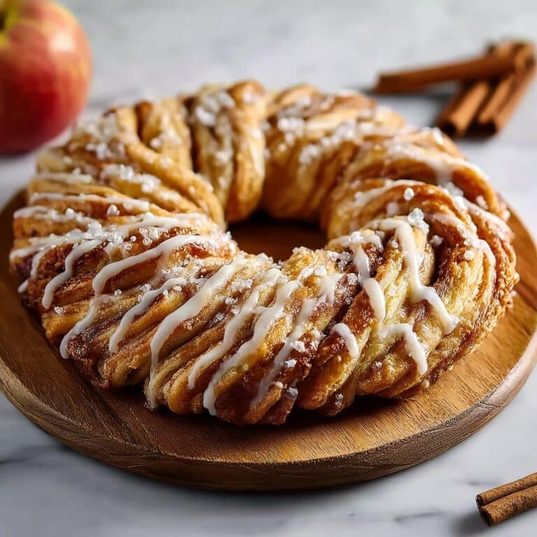 Apple Cinnamon Kringle with Vanilla Glaze Recipe