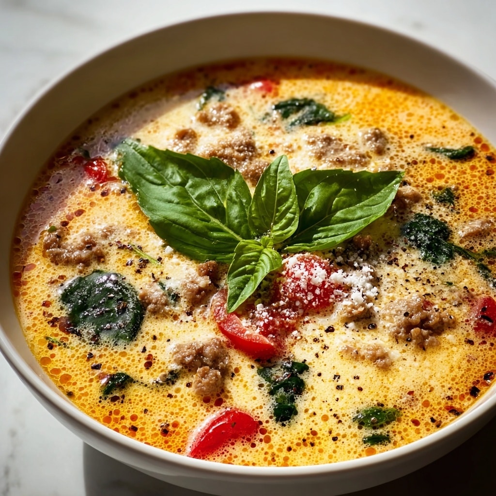 Delicious Parmesan Beef Sausage Ditalini Soup Recipe