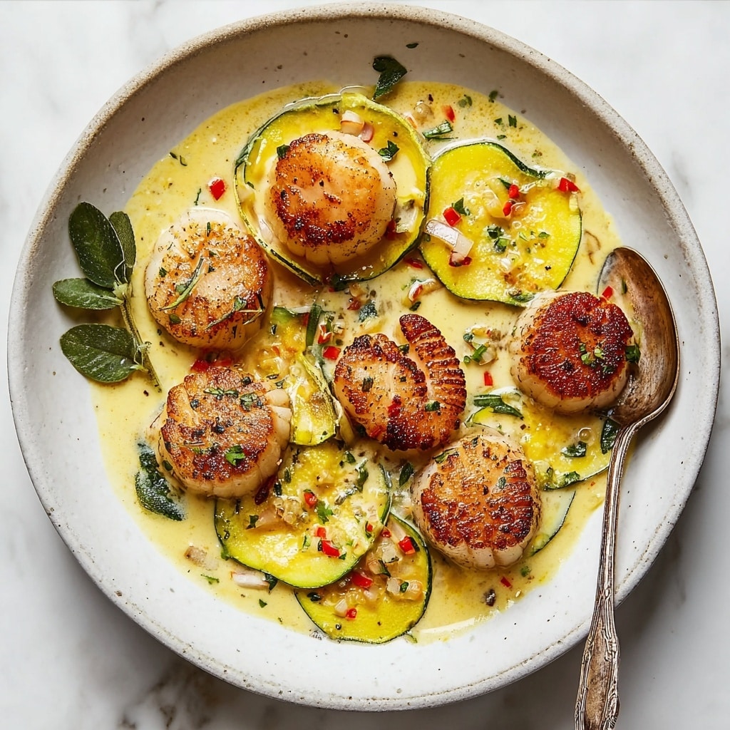 Savory Tuscan Butter Scallops in 25 Minutes Recipe - Recipe Image
