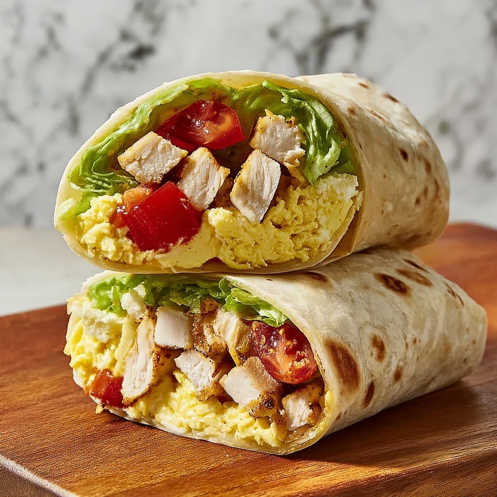 Protein-Packed Chicken Club Egg White Wrap for Healthy Lunch Recipe - Recipe Image