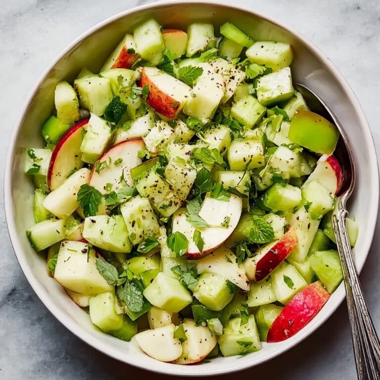 Crisp Cucumber Apple Salad with Tangy Dressing Recipe