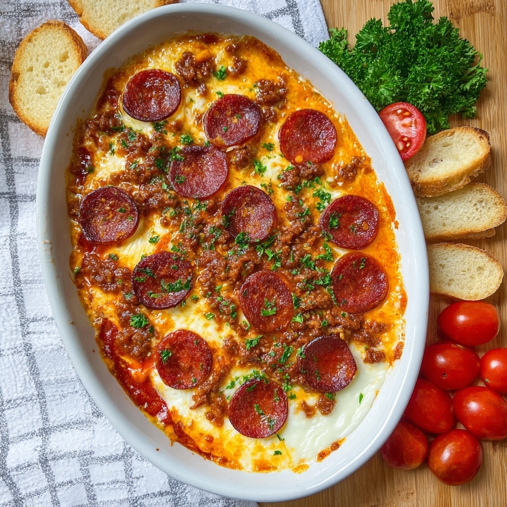 Hot Honey Pepperoni and Sausage Pizza Dip Recipe - Recipe Image