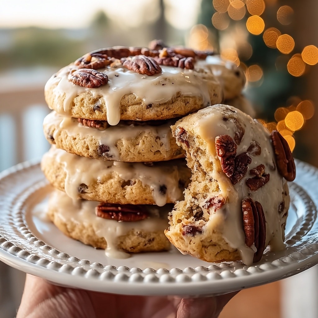 Frosted Butter Pecan Cookies Recipe