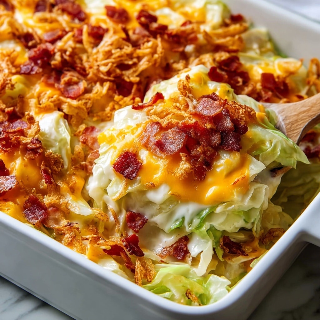 Creamy Cabbage Casserole with Bacon Recipe - Recipe Image