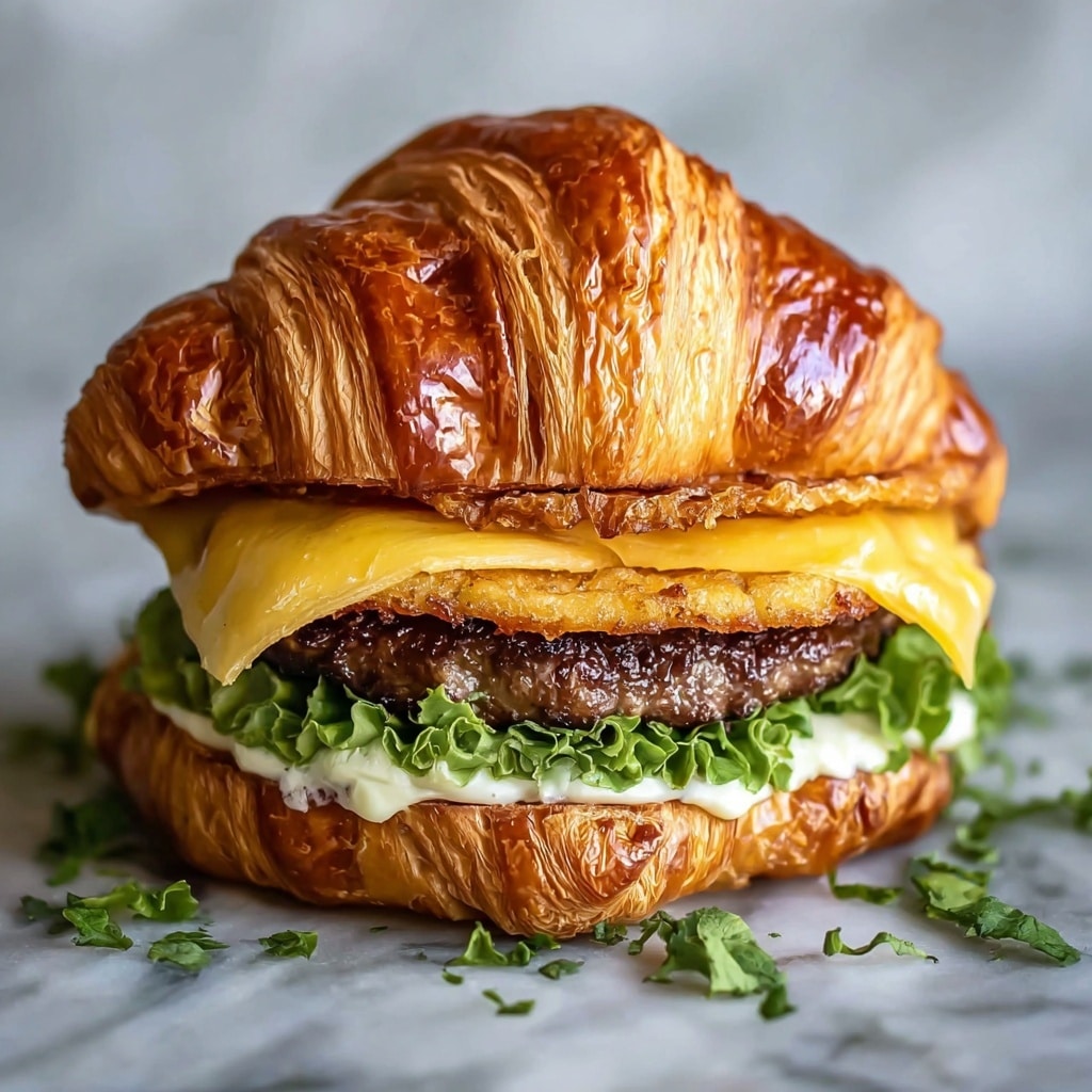 Ultimate Crispy Croissant Smash Burgers Recipe in 5 Easy Steps Recipe - Recipe Image