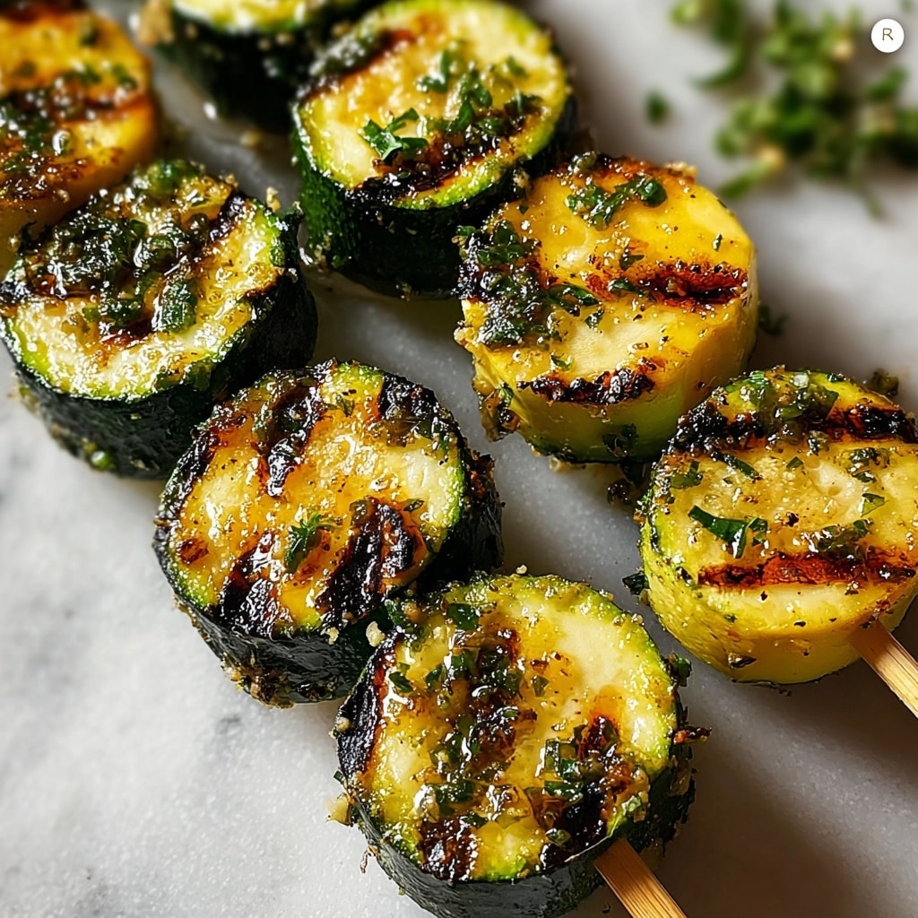 Garlic Butter Zucchini Skewers Recipe