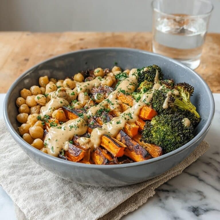 Roasted Carrot Chickpea Bowl Recipe