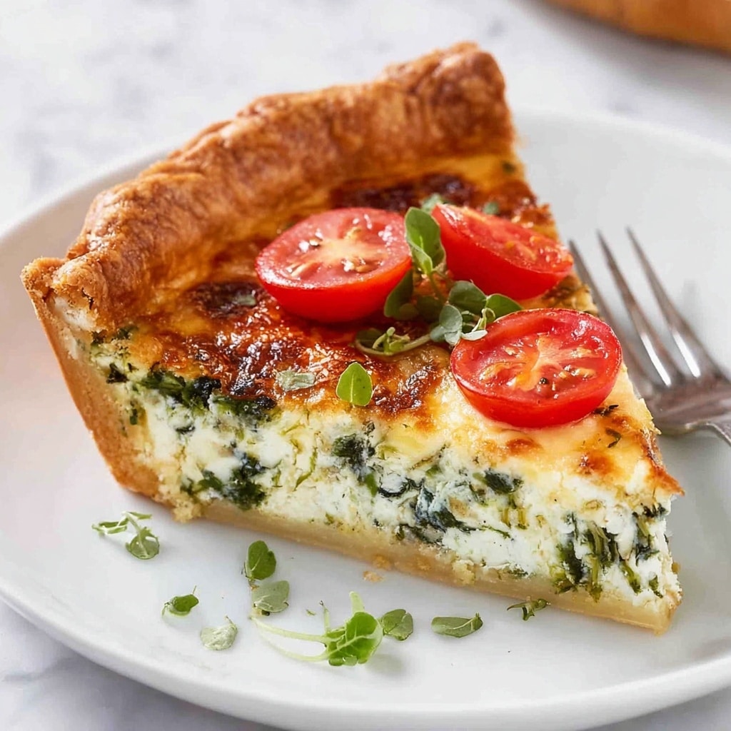 Easy Tomato Spinach Feta Quiche Recipe