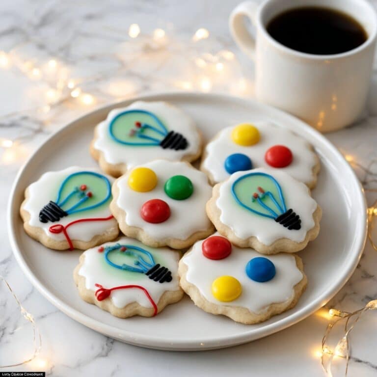 Christmas Lights Royal Icing Sugar Cookies Recipe