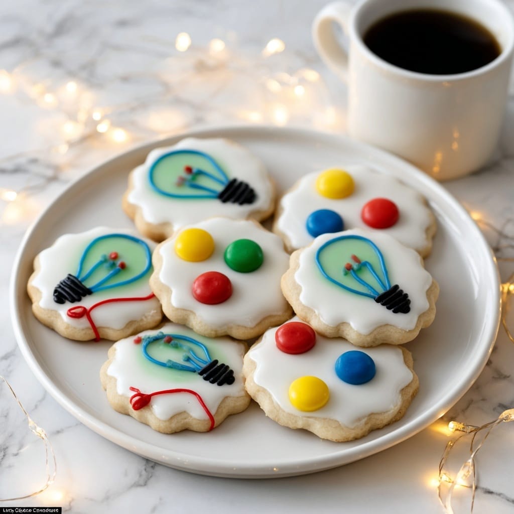 Christmas Lights Royal Icing Sugar Cookies Recipe
