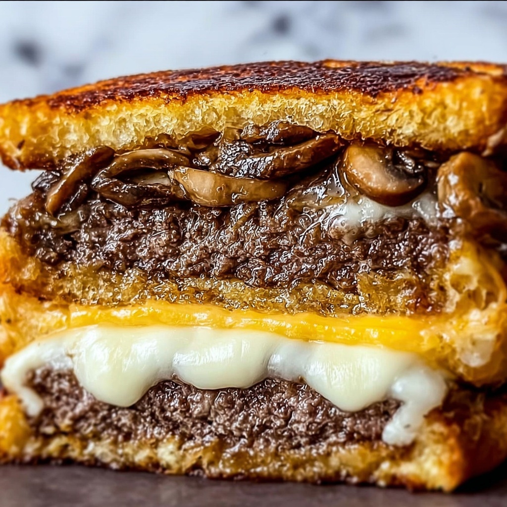 Mushroom Swiss Patty Melt Recipe - Recipe Image