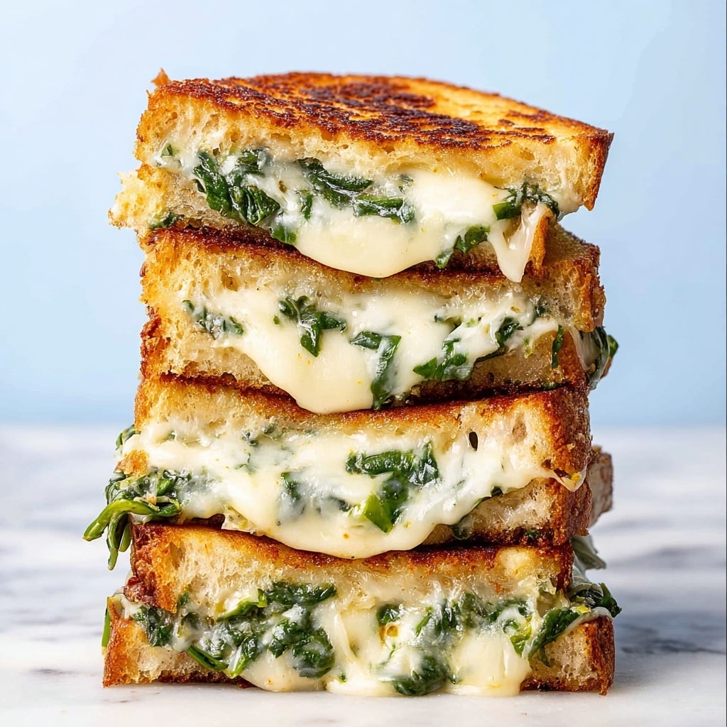 Spinach and Feta Grilled Cheese Recipe - Recipe Image