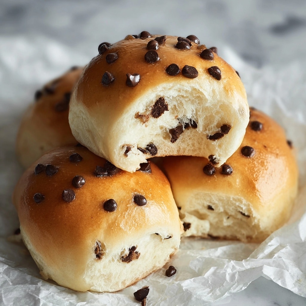 Fluffy Chocolate Chip Milk Buns Recipe - Recipe Image
