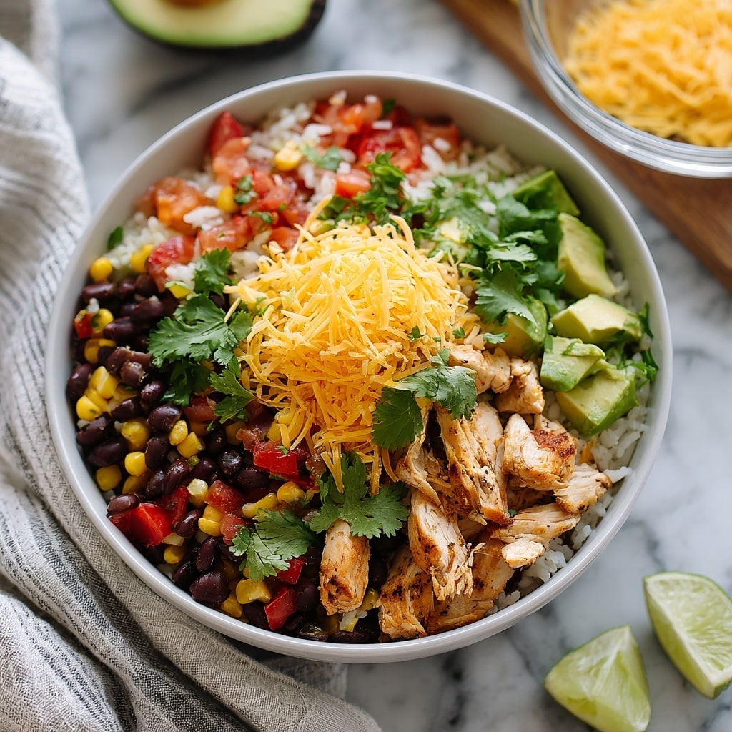 Instant Pot Weeknight Chicken and Rice Burrito Bowls Recipe - Recipe Image