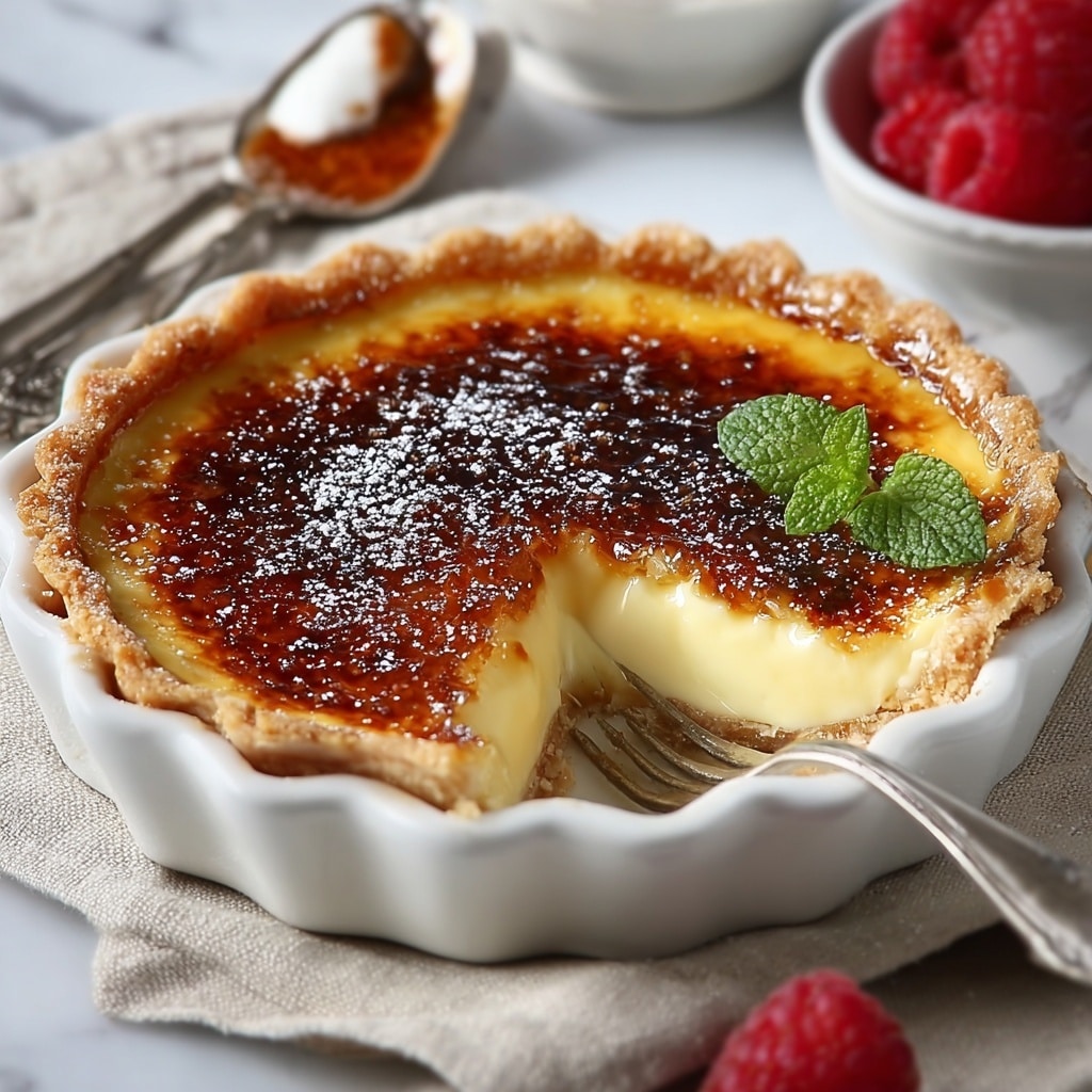 Authentic French Crème Brûlée Tart Recipe - Recipe Image