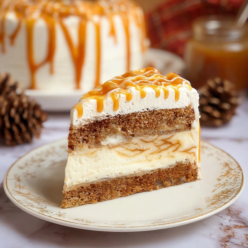 Caramel Pumpkin Cheesecake Cake Recipe - Recipe Image