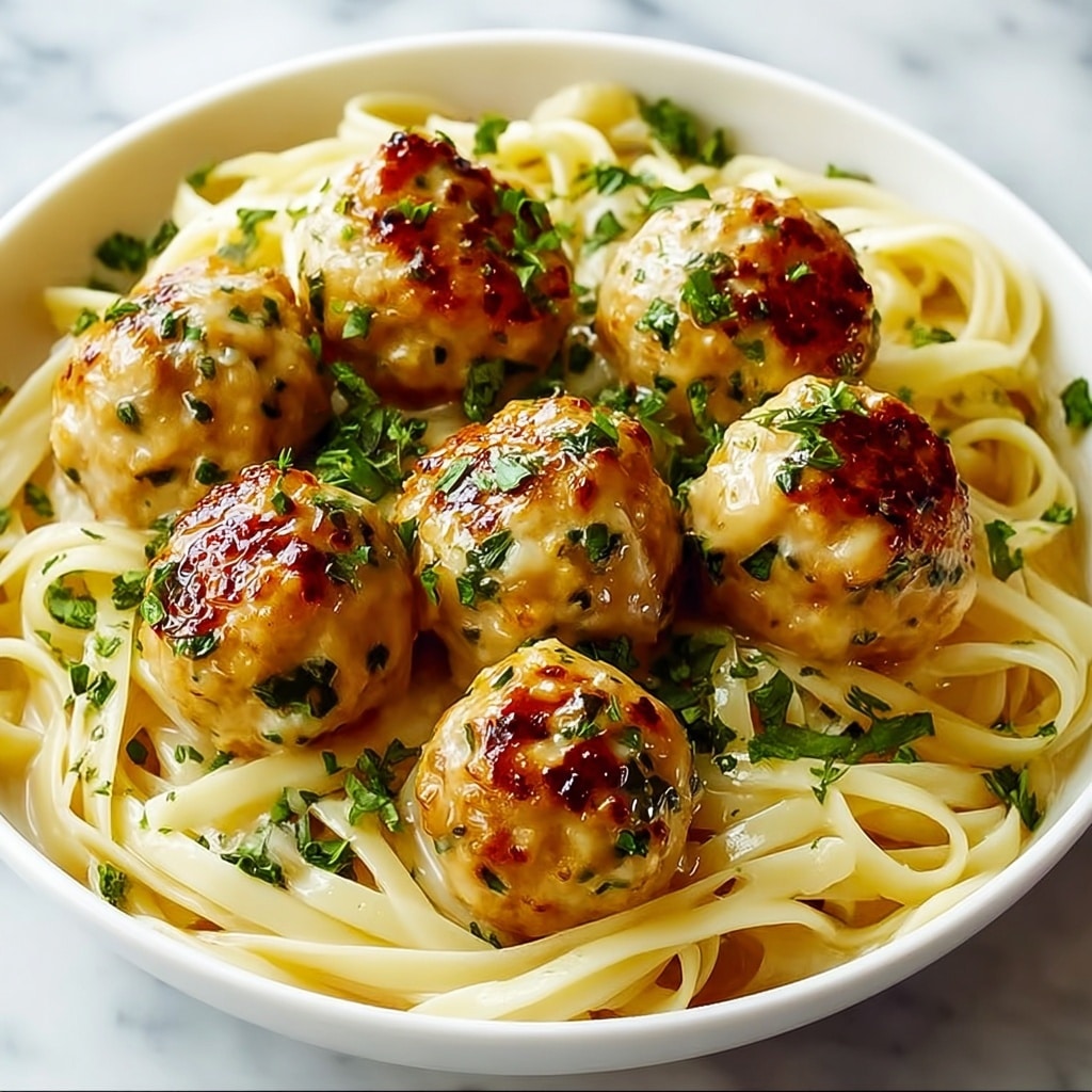 Garlic Butter Chicken Bites with Creamy Parmesan Pasta Recipe - Recipe Image