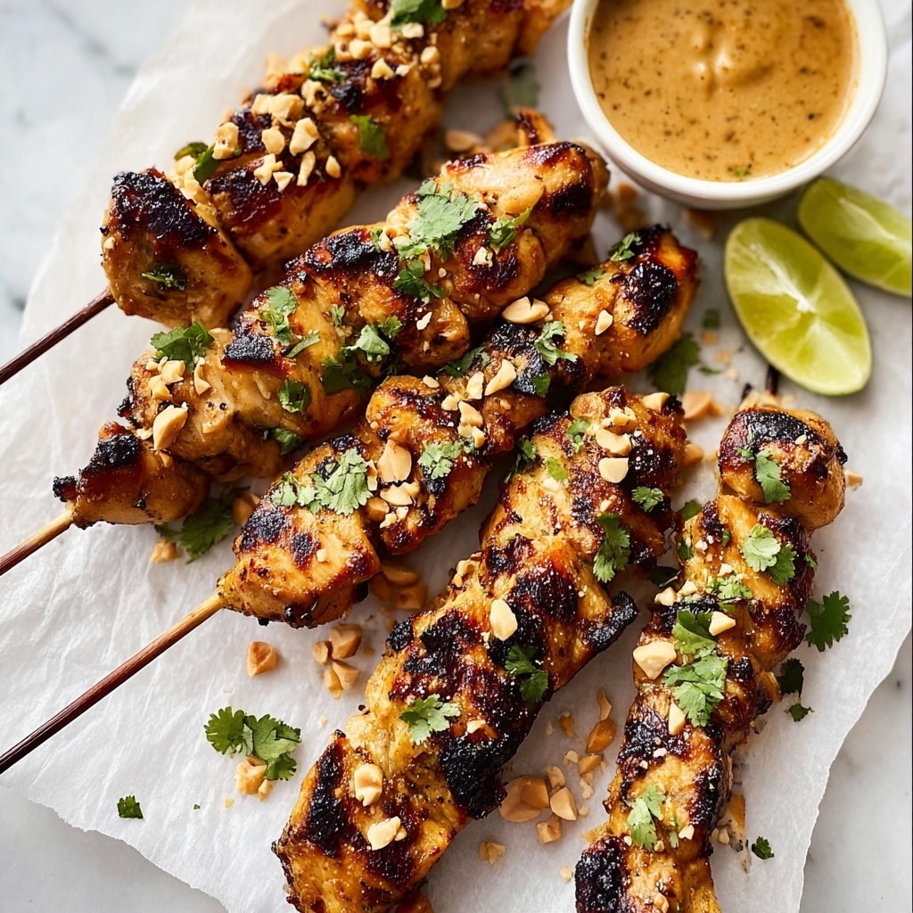 Chicken Satay with Spicy Peanut Sauce Recipe - Recipe Image