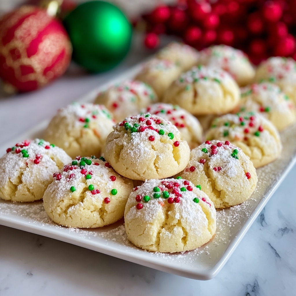 Christmas Ooey Gooey Butter Cookies Recipe - Recipe Image