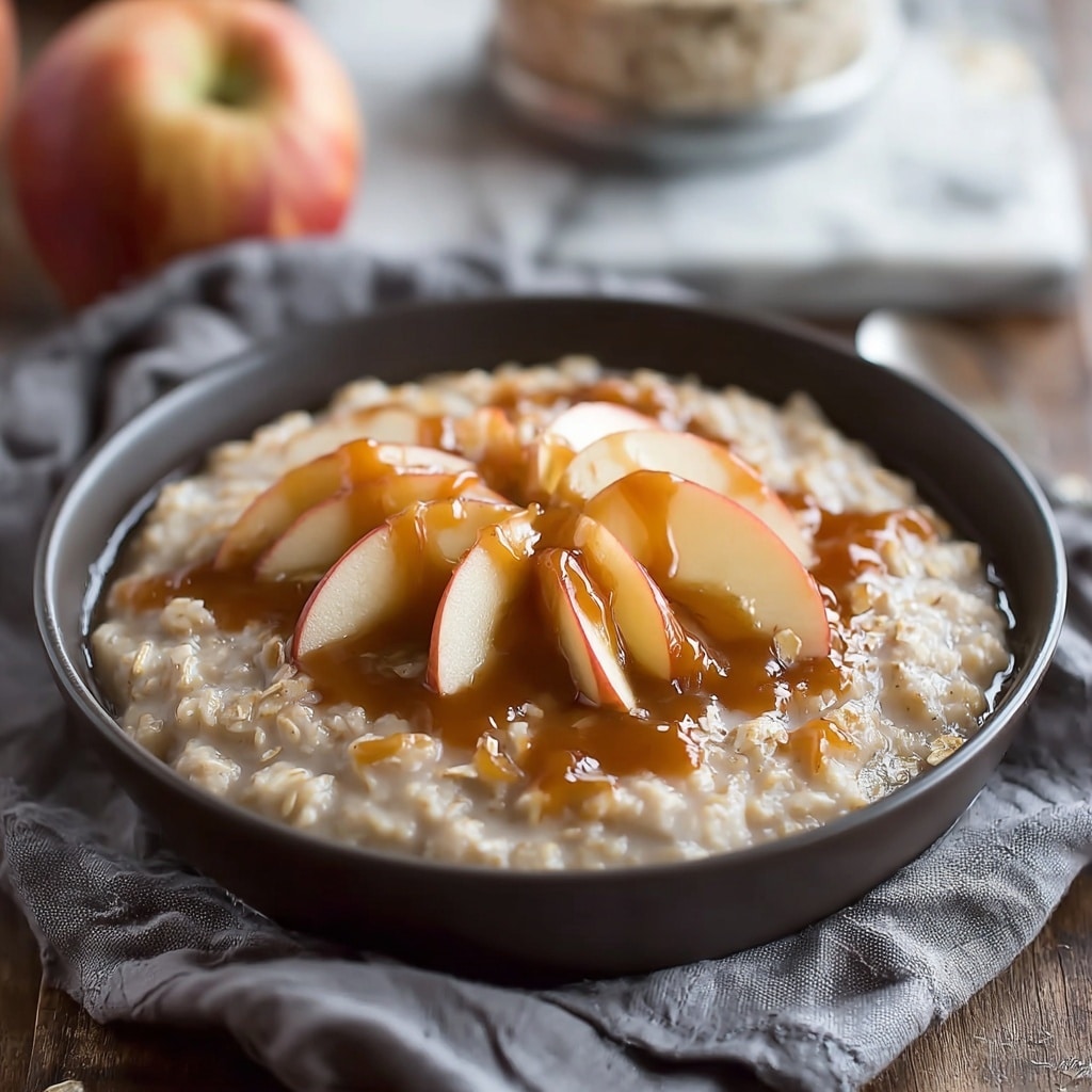 Caramel Apple Oatmeal: Fall's Cozy Breakfast Delight - Recipe Image