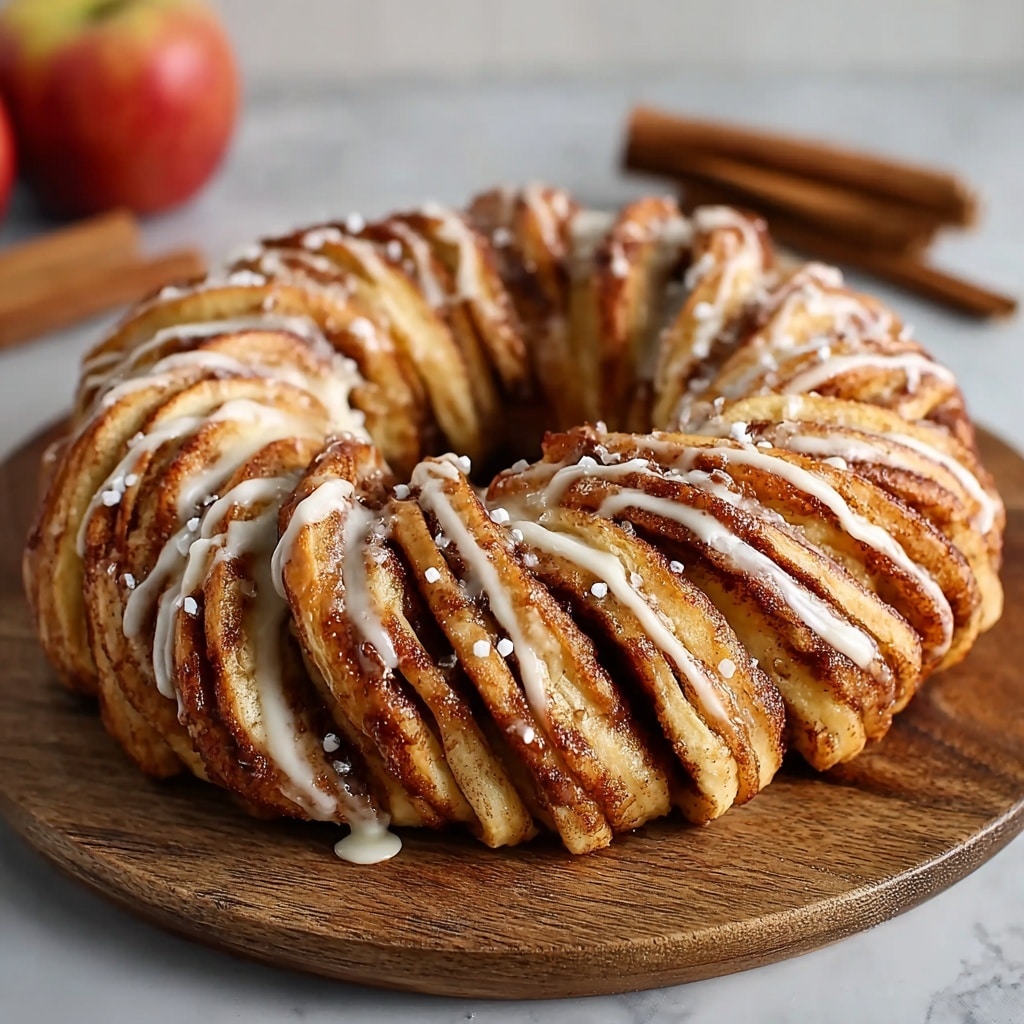 Apple Cinnamon Kringle with Vanilla Glaze Recipe - Recipe Image