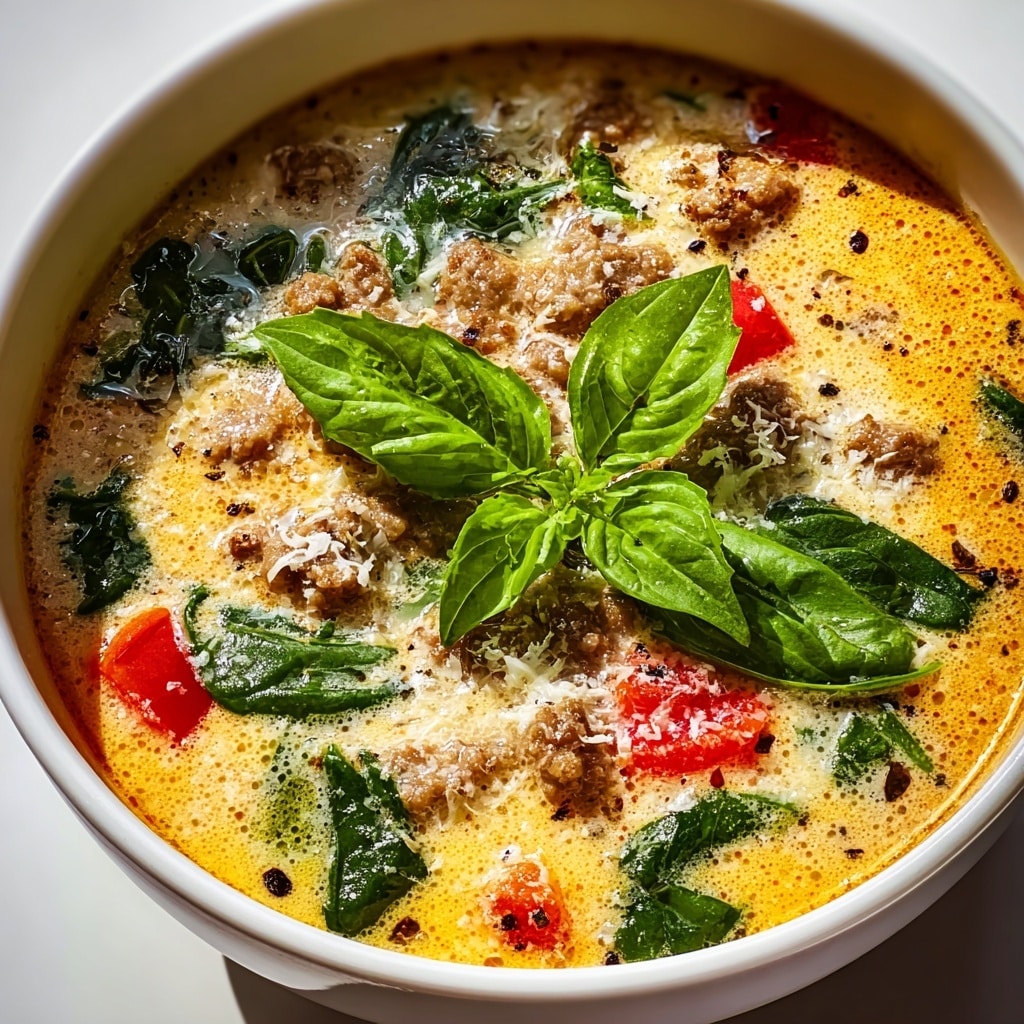 Delicious Parmesan Beef Sausage Ditalini Soup Recipe - Recipe Image