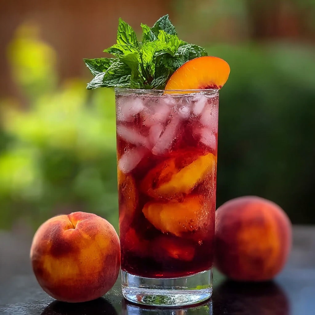 Peach Hibiscus Sunset Tea: Your Refreshing Summer Sip Recipe - Recipe Image