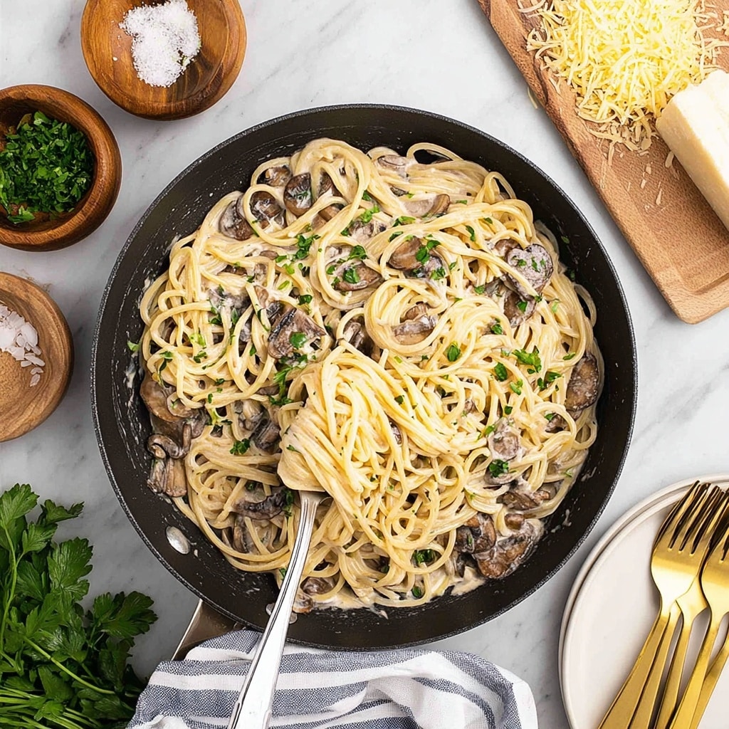 Creamy Mushroom Pasta Recipe - Recipe Image