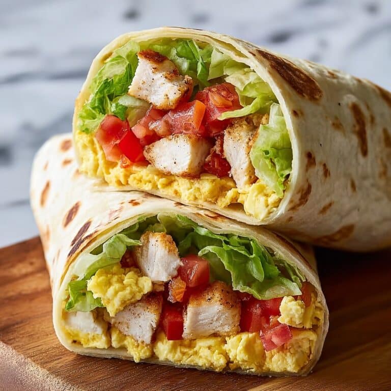 Protein-Packed Chicken Club Egg White Wrap for Healthy Lunch Recipe