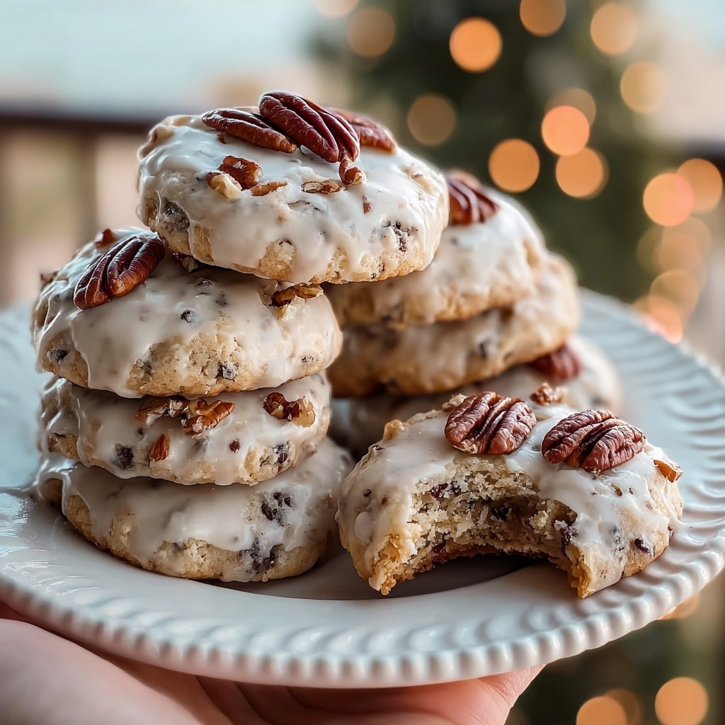 Frosted Butter Pecan Cookies Recipe - Recipe Image