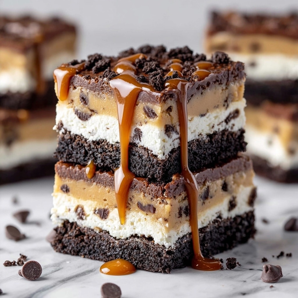 Chocolate Chip Cookie Oreo Cheesecake Bars Recipe - Recipe Image