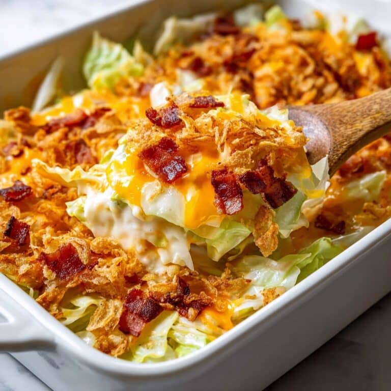 Creamy Cabbage Casserole with Bacon Recipe