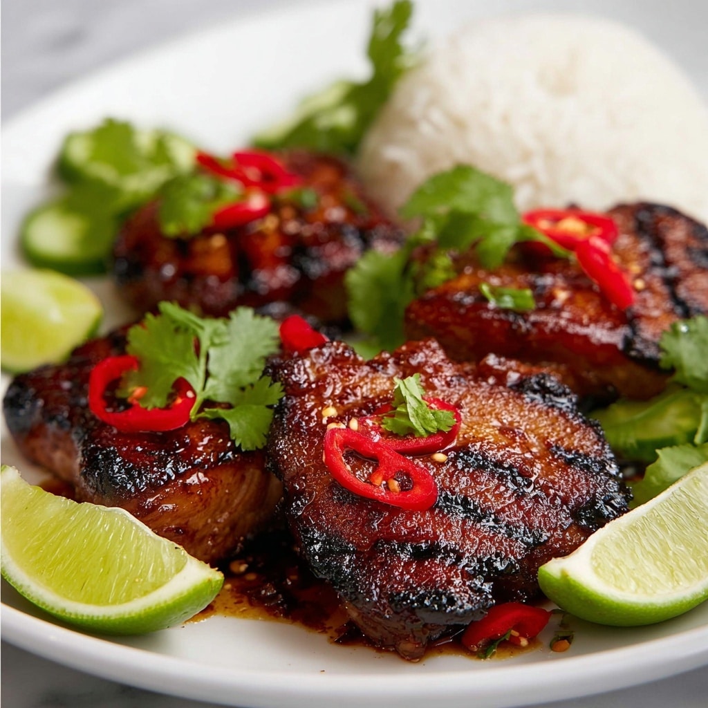 Thai Grilled Chicken (Gai Yang) with Coconut Rice and Dipping Sauces Recipe - Recipe Image