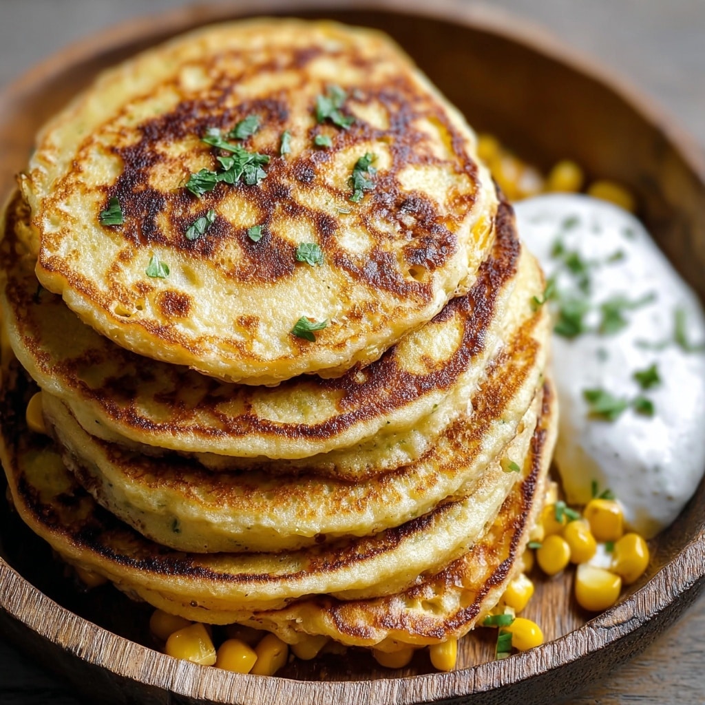 Venezuelan Sweet Corn Cachapas with Cheesy Joy Inside Recipe - Recipe Image