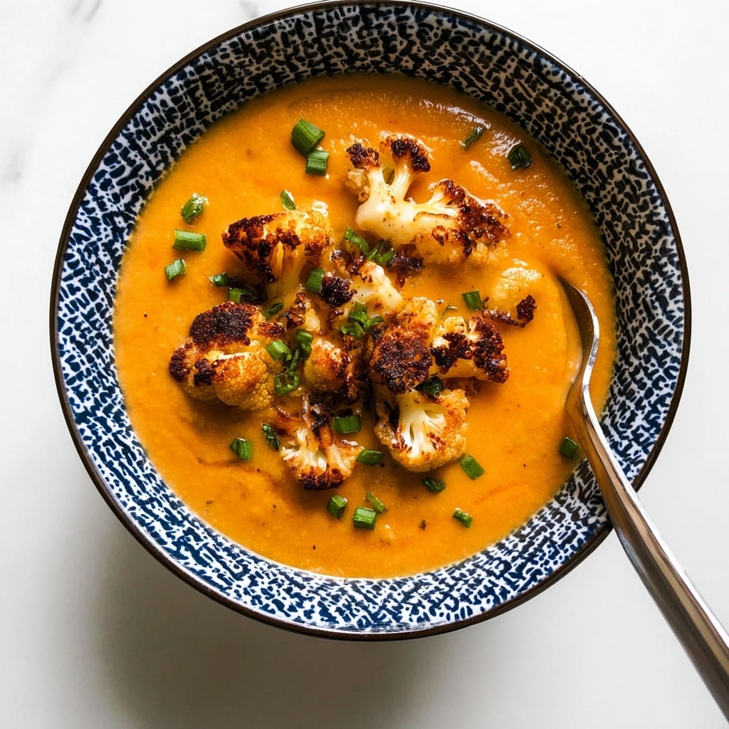 Sweet Potato Soup with Roasted Cauliflower Crumbles Recipe - Recipe Image