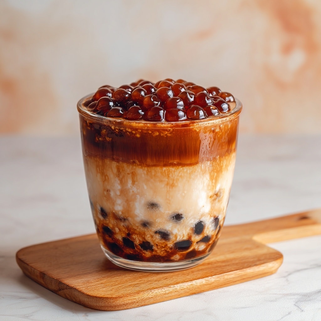 Cozy Red Bean & Black Sesame Milk Tea for Refreshing Sips Recipe