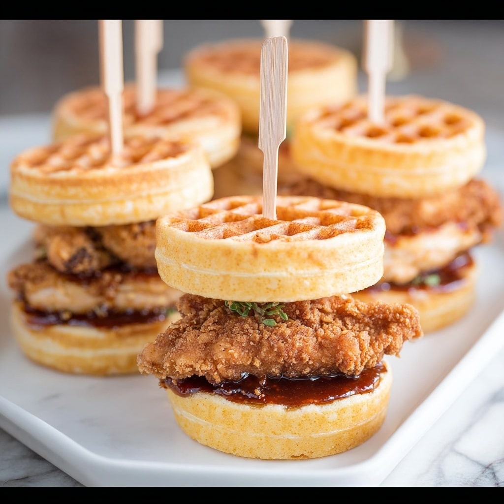 Chicken and Waffle Sliders Recipe - Recipe Image