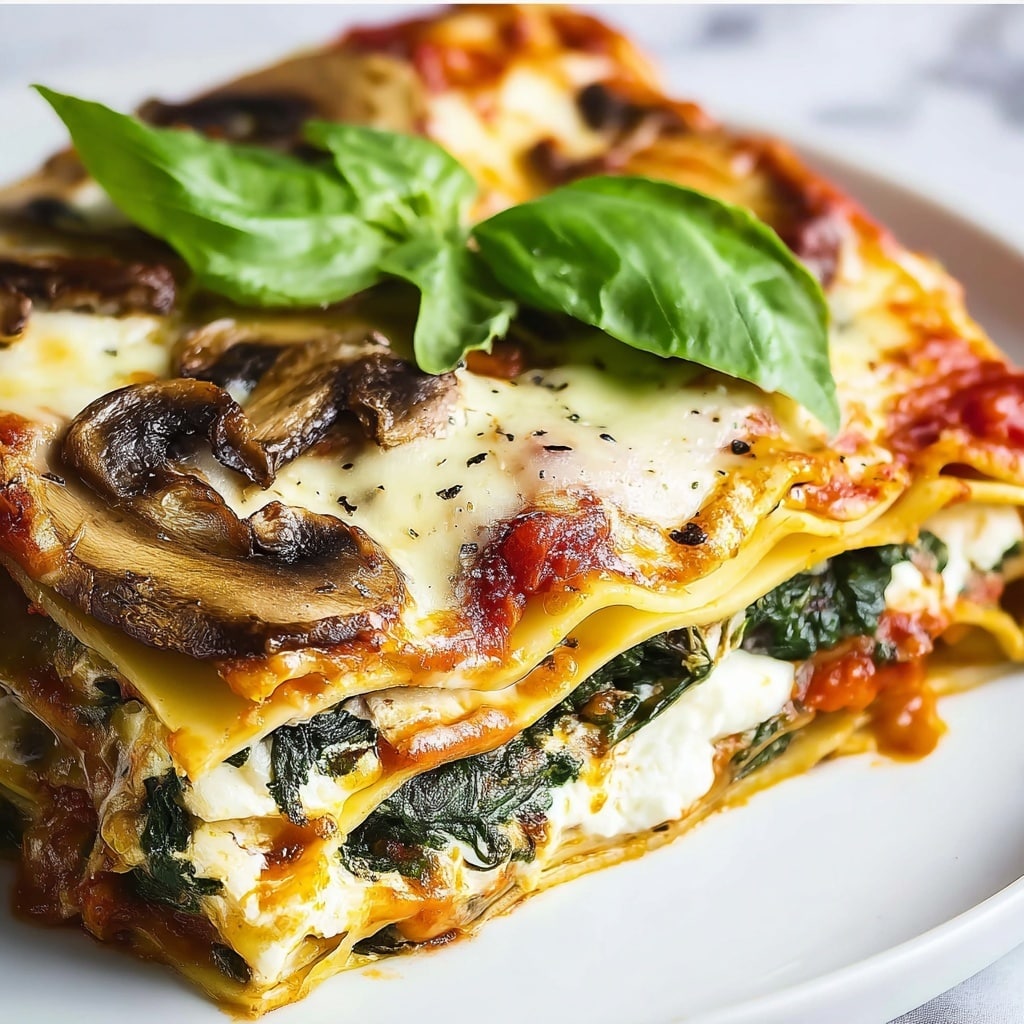 Mushroom and Spinach Lasagna Recipe - Recipe Image