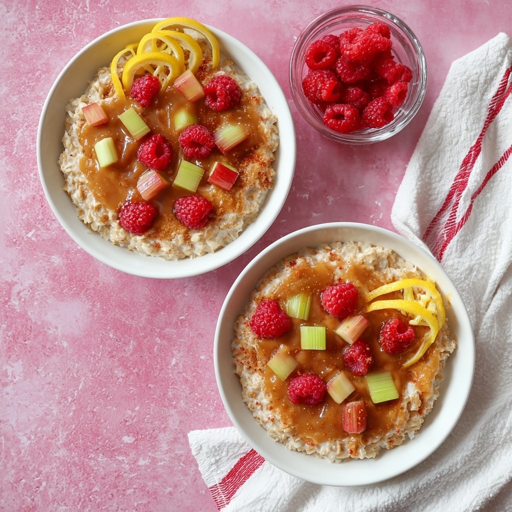 Sweet Maple Rhubarb Oatmeal Recipe - Recipe Image