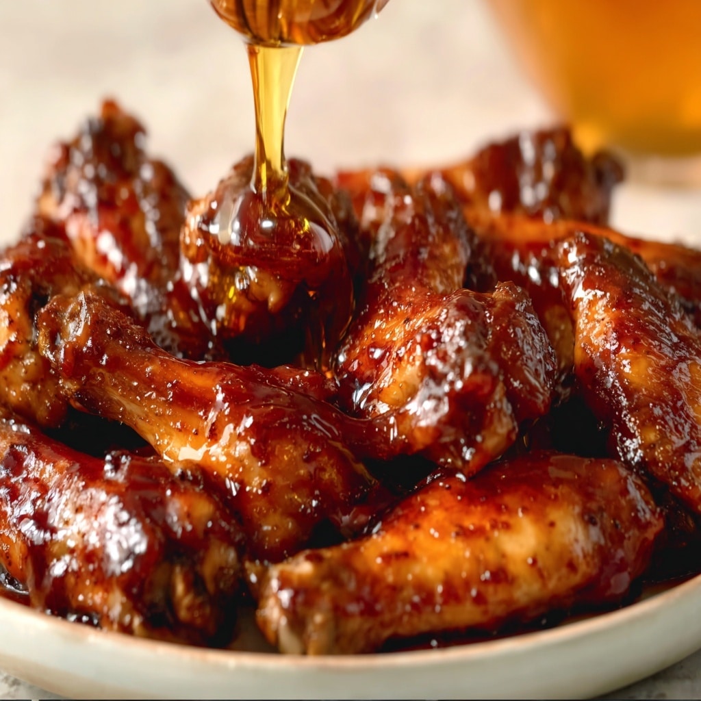 Hot Honey Peach Wings Recipe - Recipe Image