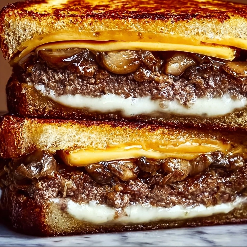 Mushroom Swiss Patty Melt Recipe - Recipe Image