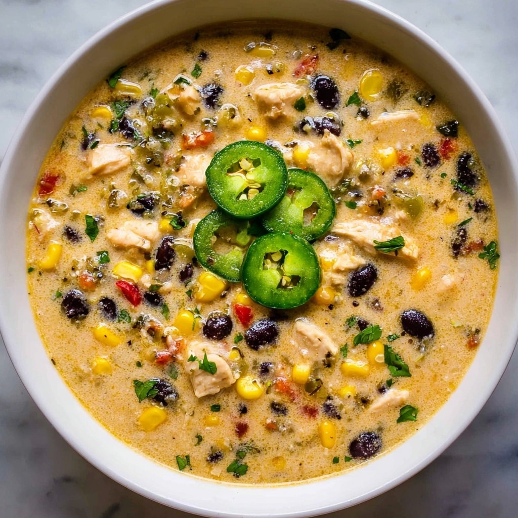 Creamy Chicken Poblano Pepper Soup Recipe - Recipe Image