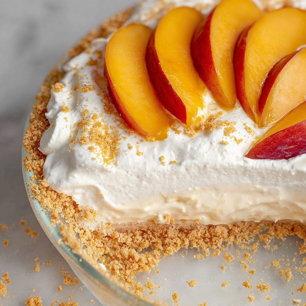 No-Bake Peaches and Cream Pie Recipe - Recipe Image