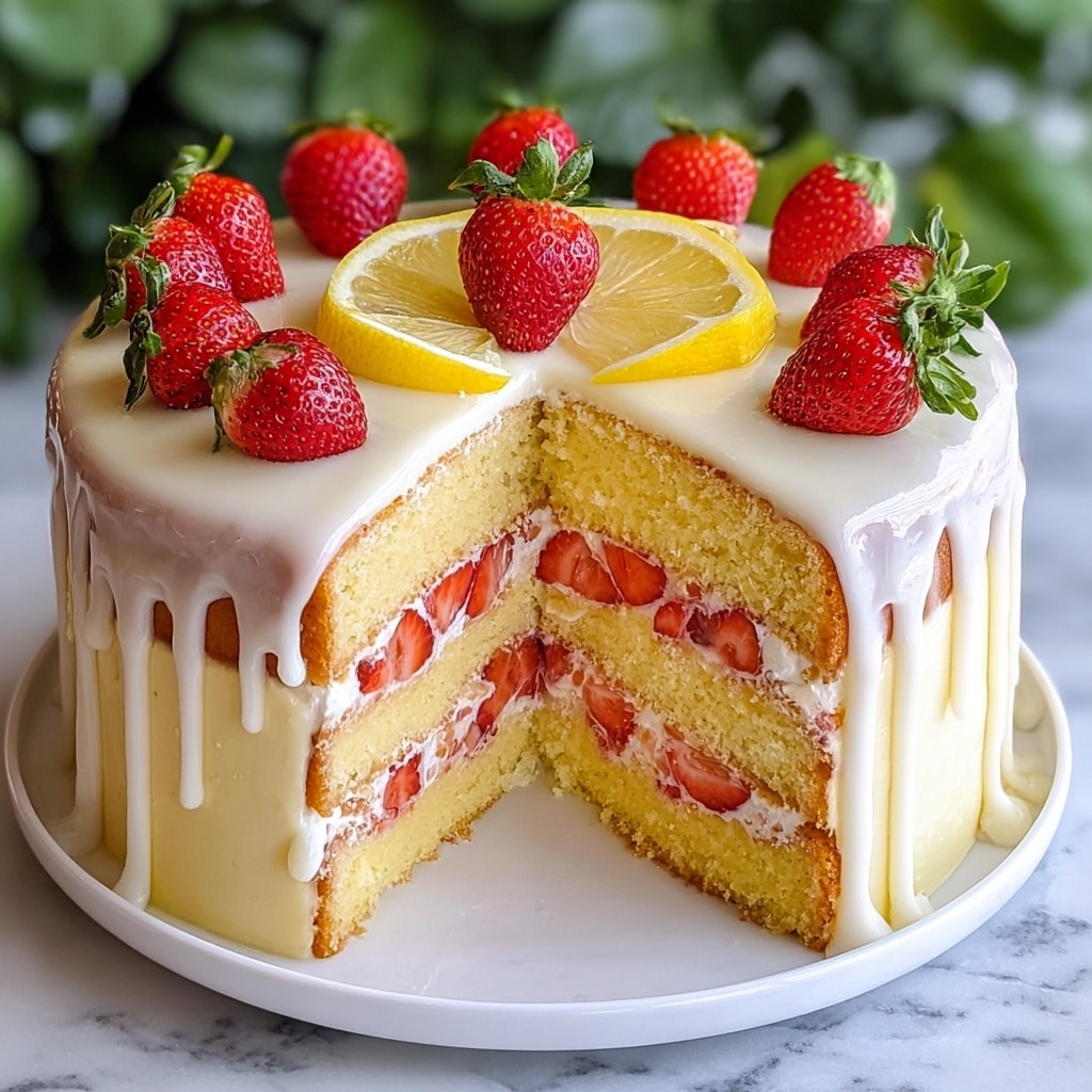 Strawberry Lemonade Buttermilk Cake Recipe - Recipe Image