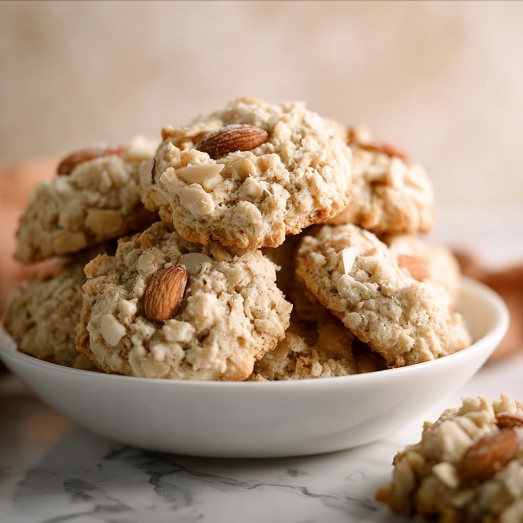 Crispy Almond Coconut Cookies Recipe - Recipe Image