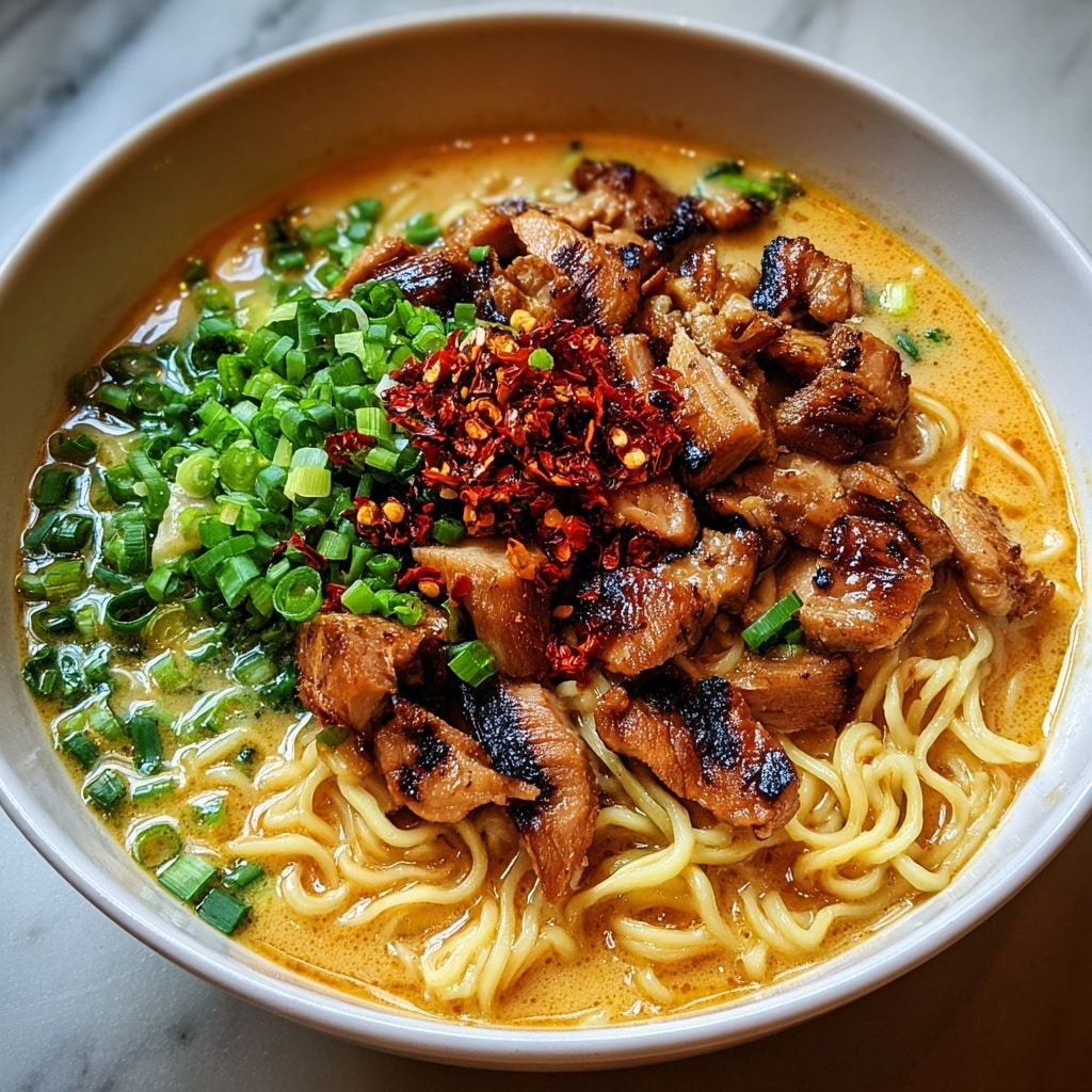 Fiery Chicken Ramen Recipe - Recipe Image