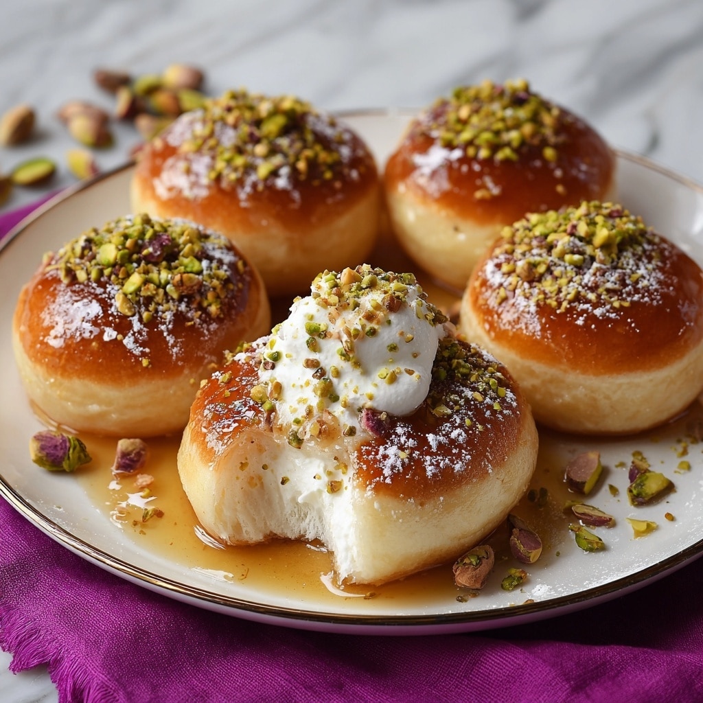 Stuffed Gulab Jamuns with Cream and Pistachio Filling Recipe - Recipe Image