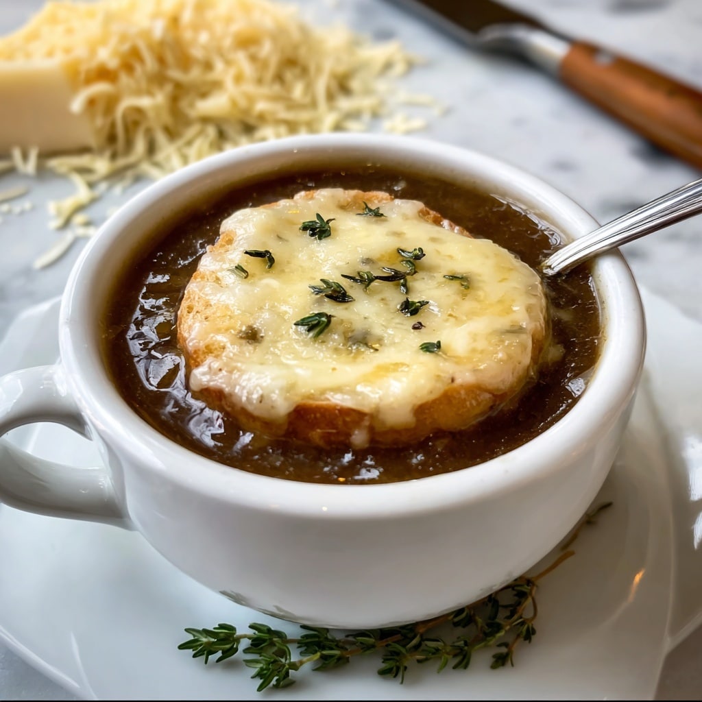 French Onion Bagel Soup Recipe - Recipe Image