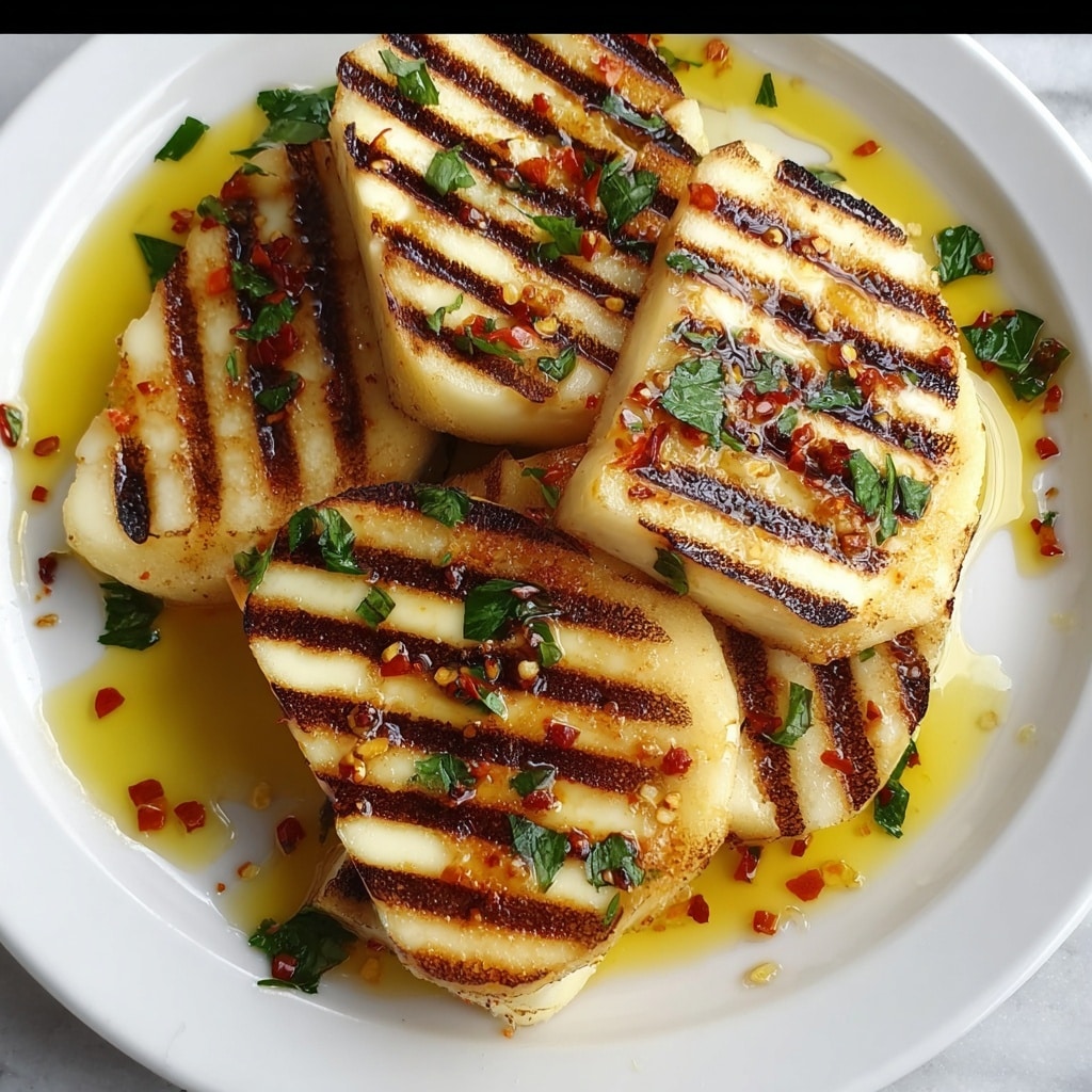 Grilled Halloumi with Honey Lime Chili Glaze Recipe - Recipe Image