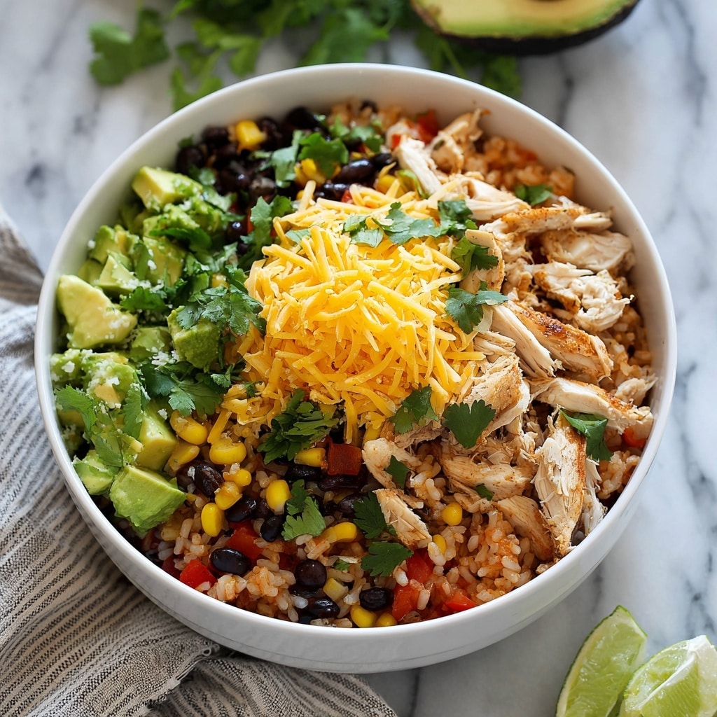 Instant Pot Weeknight Chicken and Rice Burrito Bowls Recipe - Recipe Image